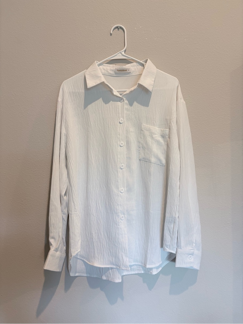 Fantasie White women’s Button-Up Shirt -size medium